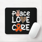 Peace Liebe Heilung Orange Ribbon Leukämie Bewusst Mousepad (Mit Mouse)