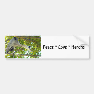 Peace Liebe Herons Autoaufkleber