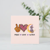 Peace Liebe Hexe - Halloween-Design (Stehend Vorderseite)