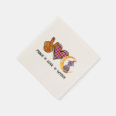 Peace Liebe Hexe - Halloween-Design Serviette (Ecke)