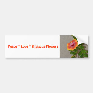 Peace Liebe Hibiskus Blume Autoaufkleber