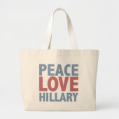 Peace Liebe Hillary Jumbo Stoffbeutel (Vorne)