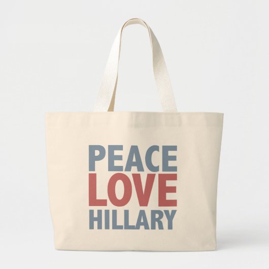 Peace Liebe Hillary Jumbo Stoffbeutel (Vorne)