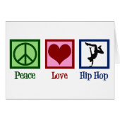 Peace Liebe Hip Hop Dancer Card (Vorderseite (Horizontal))