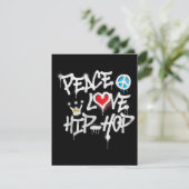 Peace Liebe Hip Hop Dancing Begleitkarte (Stehend Vorderseite)