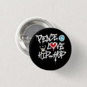 Peace Liebe Hip Hop Dancing Button (Vorne & Hinten)