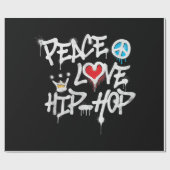 Peace Liebe Hip Hop Dancing Geschenkpapier (Flach)