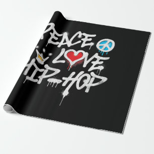 Peace Liebe Hip Hop Dancing Geschenkpapier