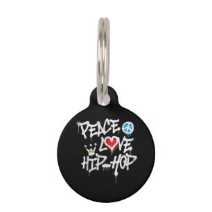 Peace Liebe Hip Hop Dancing Haustiermarke