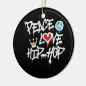 Peace Liebe Hip Hop Dancing Keramik Ornament (Links)