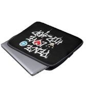 Peace Liebe Hip Hop Dancing Laptopschutzhülle (Vorne Knopf)