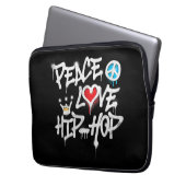 Peace Liebe Hip Hop Dancing Laptopschutzhülle (Vorderseite Links)