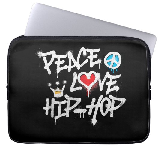Peace Liebe Hip Hop Dancing Laptopschutzhülle (Vorderseite)