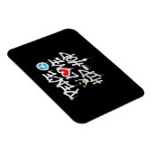 Peace Liebe Hip Hop Dancing Magnet (Rechte Seite)