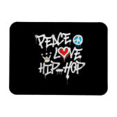 Peace Liebe Hip Hop Dancing Magnet (Horizontal)