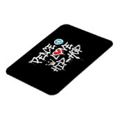 Peace Liebe Hip Hop Dancing Magnet (Linke Seite)
