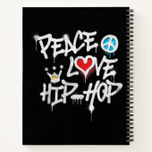 Peace Liebe Hip Hop Dancing Notizblock (Rückseite)
