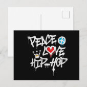 Peace Liebe Hip Hop Dancing Postkarte (Vorne/Hinten)