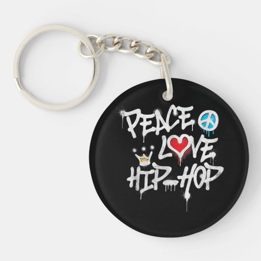Peace Liebe Hip Hop Dancing Schlüsselanhänger (Vorderseite)
