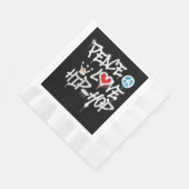 Peace Liebe Hip Hop Dancing Serviette (Ecke)