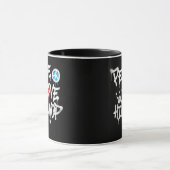 Peace Liebe Hip Hop Dancing Tasse (Zentrum)
