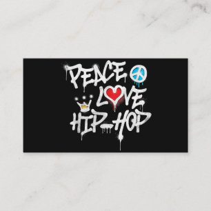 Peace Liebe Hip Hop Dancing Visitenkarte