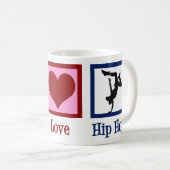 Peace Liebe Hip Hop Kaffeetasse (VorderseiteRechts)