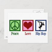 Peace Liebe Hip Hop Postkarte (Vorne/Hinten)