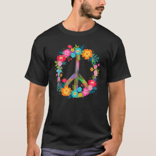 Peace Liebe Hippie Costume Gefärbte Krawatte 60er  T-Shirt