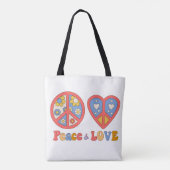 PEACE & LIEBE HIPPIE-TASCHE TASCHE (Rückseite)