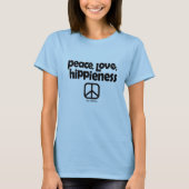 Peace Liebe Hippieess Gefärbte Krawatte T-Shirt Bl (Vorderseite)