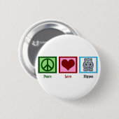 Peace Liebe Hippos Button (Vorne & Hinten)