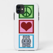 Peace Liebe Hippos Case-Mate iPhone Hülle (Rückseite)