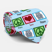 Peace Liebe Hippos Krawatte (Gerollt)