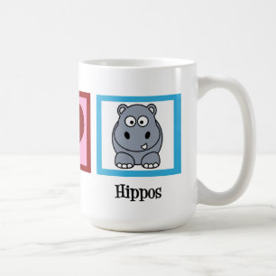 Peace Liebe Hippos Niedlich Hippo Kaffeetasse