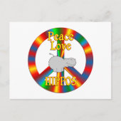 Peace Liebe Hippos Postkarte (Vorderseite)