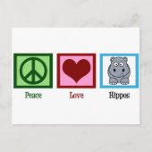 Peace Liebe Hippos Postkarte (Vorderseite)