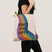 Peace Liebe Hippy Retro 60er Blume Pattern Tasche (Von Nahem)