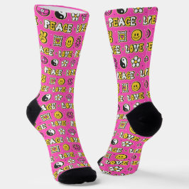 Peace Liebe Hippy Style Socken