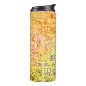 Peace Liebe Hippy Symbol Design Thermosbecher (Nach links gedreht)