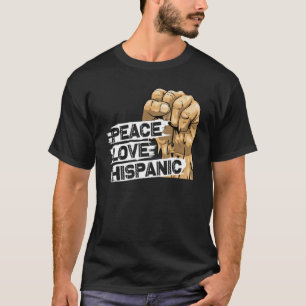 Peace Liebe Hispanic Heritage Monte Frauen Kulture T-Shirt