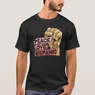Peace Liebe Hispanic Heritage Monte Frauen Kulture T-Shirt