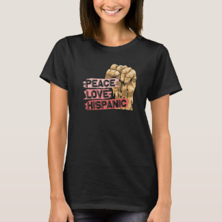 Peace Liebe Hispanic Heritage Monte Frauen Kulture T-Shirt