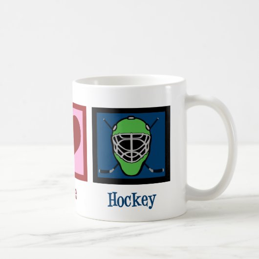 Peace Liebe Hockey Kaffeetasse (Rechts)