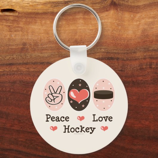 Peace Liebe Hockey Key Chain Schlüsselanhänger (Vorderseite)