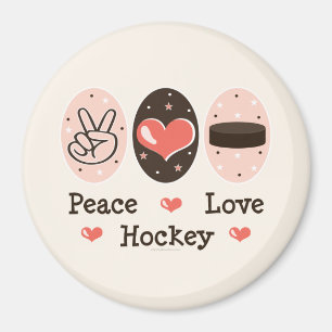 Peace Liebe Hockey Magnet