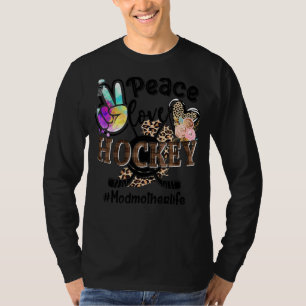 Peace Liebe Hockey Modmutter Life Mama Oma Leopa T-Shirt