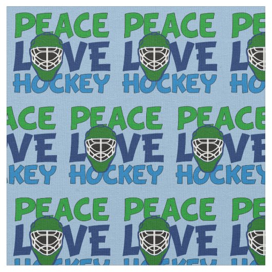 Peace Liebe Hockey Stoff (Nahaufnahme)