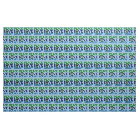 Peace Liebe Hockey Stoff (Fat Quarter (45,7 x 55,9 cm))