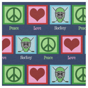 Peace Liebe Hockey Weihnachten Stoff
